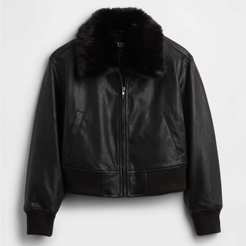 GAP Women's Vegan Leather Jacket
